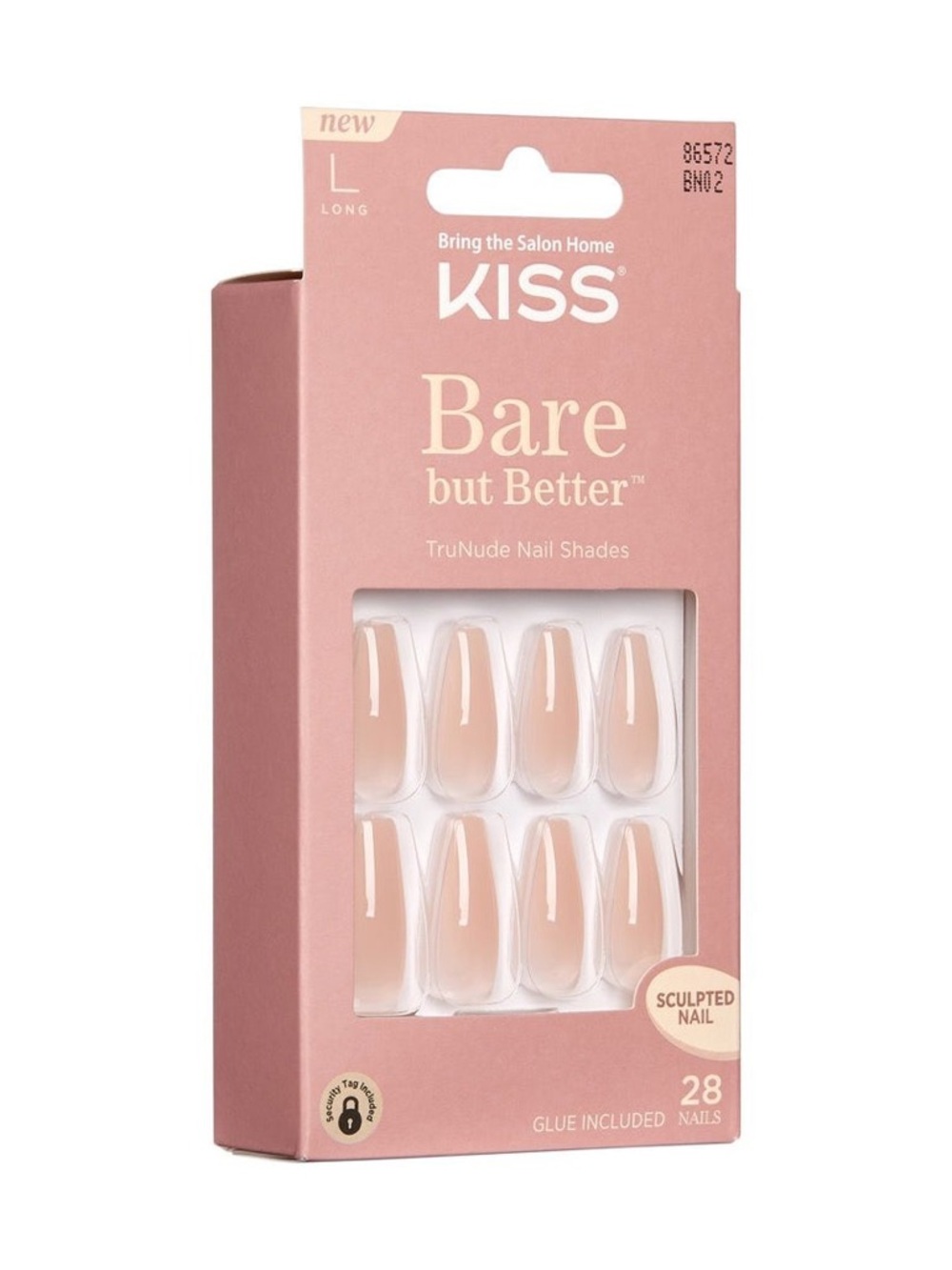 NWT Kiss Bare but Better Nude Ready-to-Wear Press-On Nails in BN02